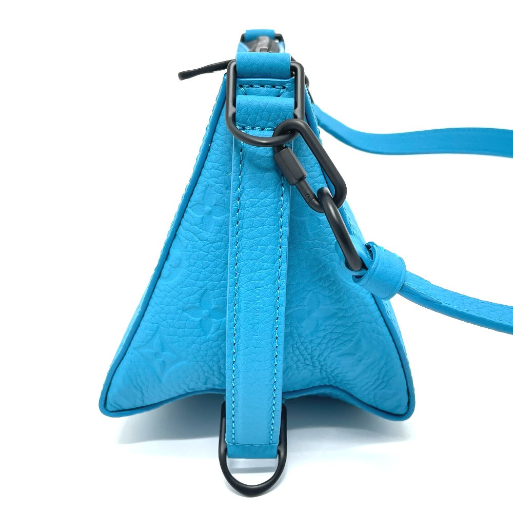 LOUIS VUITTON M55925 モノグラムアンプラント トリアングル メッセンジャー カバン 2WAY ショルダーバッグ モノグラムアンプラントレザー メンズ ターコイズ ブルー