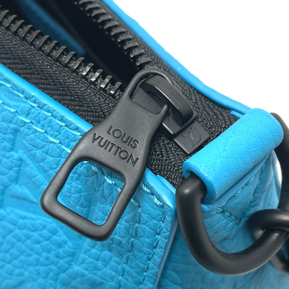 LOUIS VUITTON M55925 モノグラムアンプラント トリアングル メッセンジャー カバン 2WAY ショルダーバッグ モノグラムアンプラントレザー メンズ ターコイズ ブルー