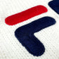 FENDI FAE137 Logo Pullover Knit Sweater, FILA Collaboration, Cotton, White, Women's