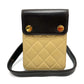CHANEL Matelasse Two-Tone Bag Pouch Waist Bag Lambskin Women's Black/Beige