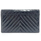 CHANEL V-Stitch Chevron CC Coco Mark Bag Chain 2-Way Crossbody Shoulder Bag Enamel/Leather Women's Black