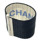 CHANEL Logo 99S Vintage Nylon Bracelet for Women, Silver and Blue