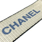 CHANEL Logo 99S Vintage Nylon Bracelet for Women, Silver and Blue