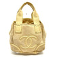 CHANEL CC Coco Mark Fluffy Bag Handbag Mouton Women's Beige x Gold Hardware