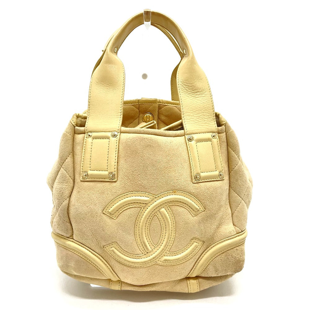 CHANEL CC Coco Mark Fluffy Bag Handbag Mouton Women's Beige x Gold Hardware