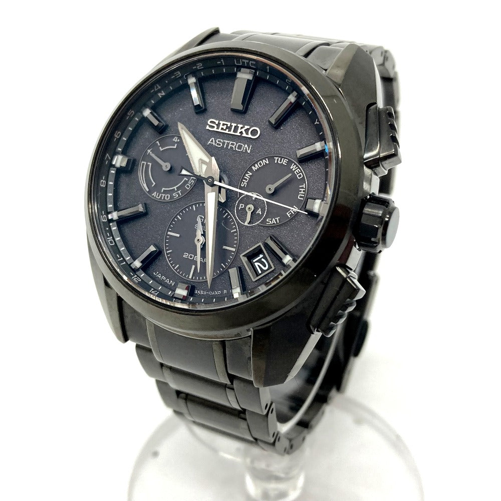 SEIKO SBXC069/5X53-0AV0 Astron Global Line Day Date GPS Solar Radio-Controlled Watch Titanium Men's Black
