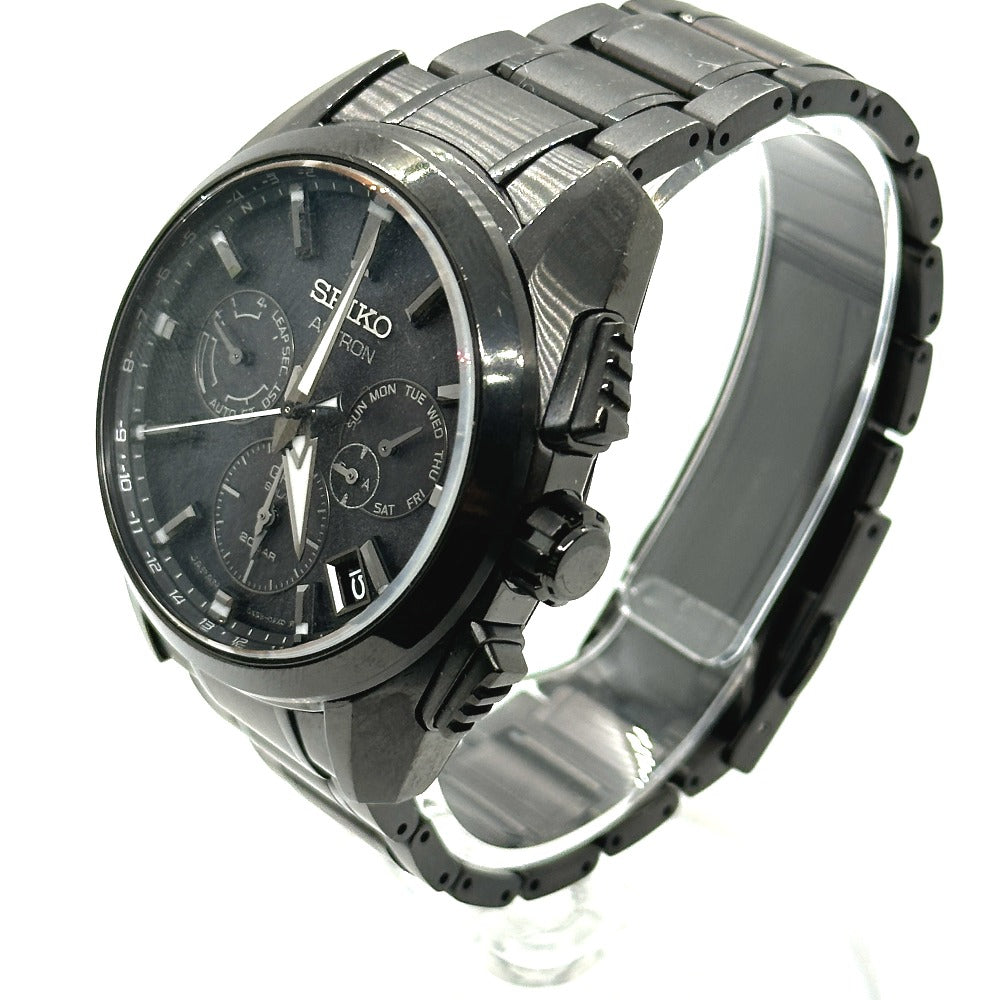 SEIKO SBXC069/5X53-0AV0 Astron Global Line Day Date GPS Solar Radio-Controlled Watch Titanium Men's Black