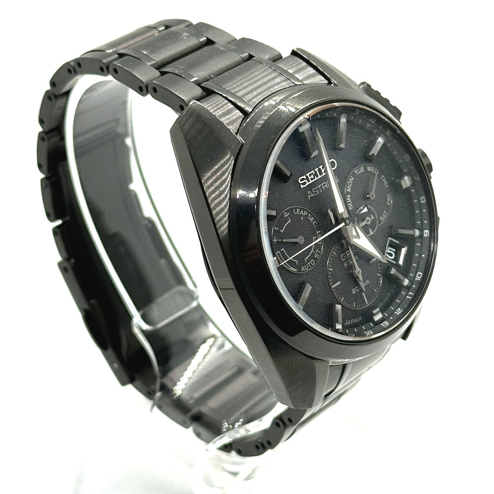 SEIKO SBXC069/5X53-0AV0 Astron Global Line Day Date GPS Solar Radio-Controlled Watch Titanium Men's Black