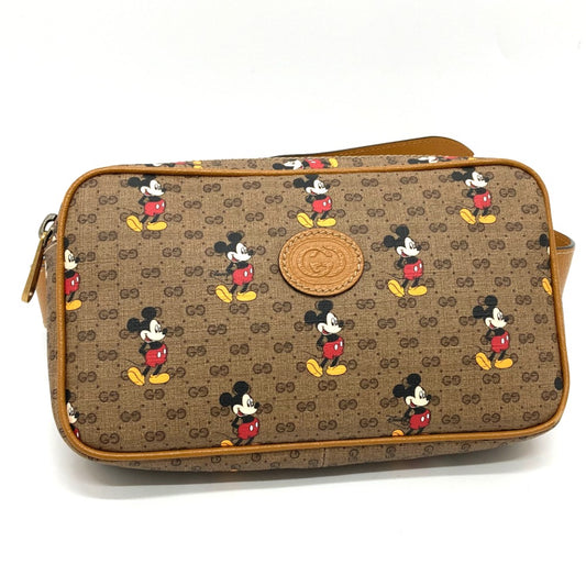 GUCCI 602695 Disney Collaboration Mickey Mini GG Supreme Belt Bag/Body Bag in GG Supreme Canvas, Unisex, Brown