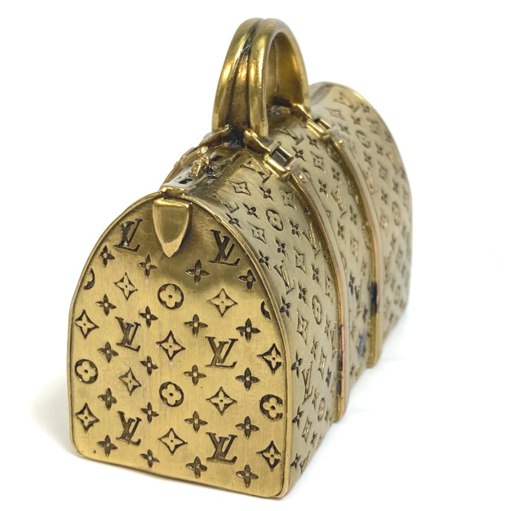LOUIS VUITTON Novelty, Not for Sale, Monogram Boston Bag with Keepall Motif, Paperweight, Metal, Unisex, Bronze Gold