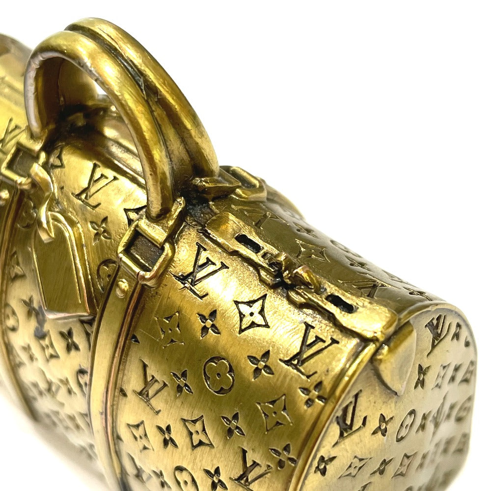 LOUIS VUITTON Novelty, Not for Sale, Monogram Boston Bag with Keepall Motif, Paperweight, Metal, Unisex, Bronze Gold