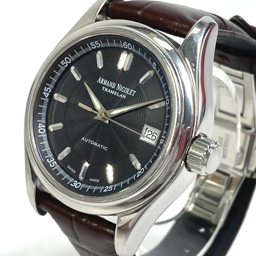 ARMAND NICOLET 9040A TRAMELAN ハンター 自動巻き デイト 腕時計 SS メンズ - brandshop-reference