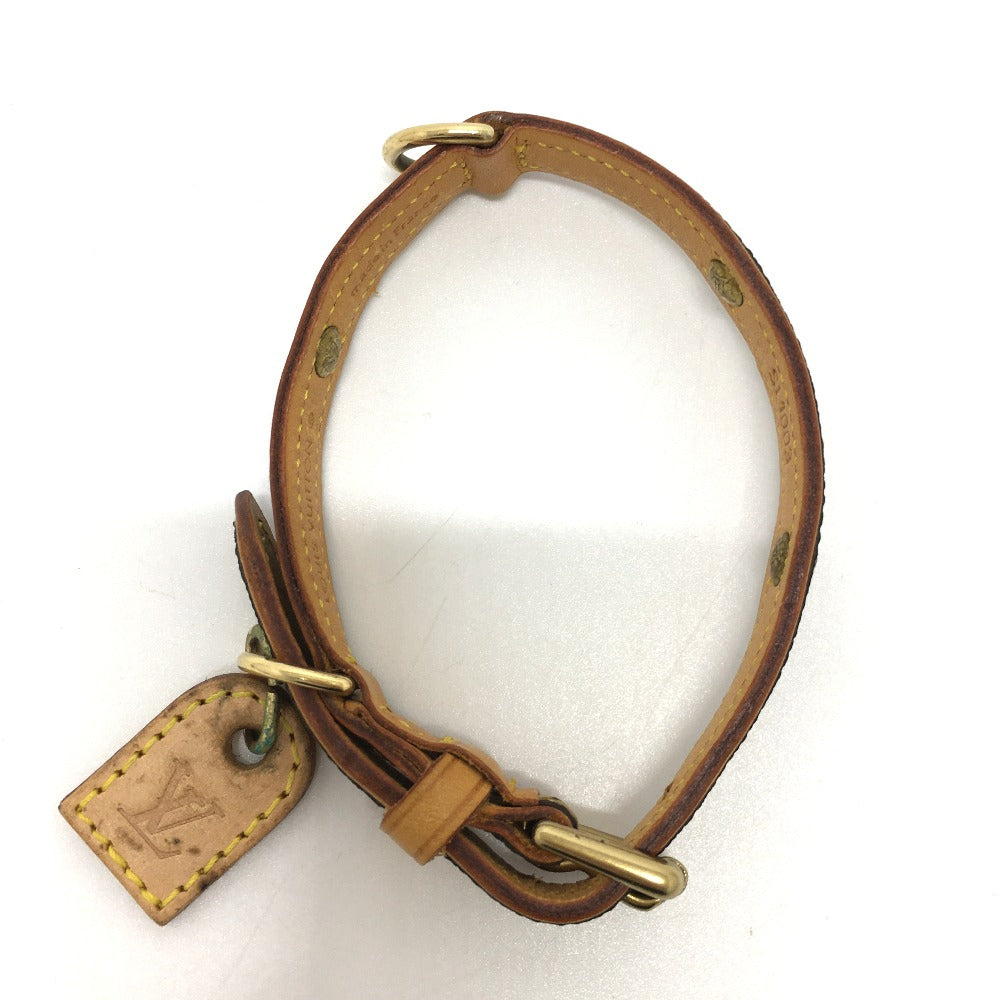LOUIS VUITTON M58071 Monogram Collier Baxter MM Dog/Pet Collar, Monogram Canvas, Unisex, Brown