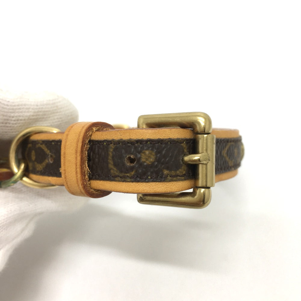 LOUIS VUITTON M58071 Monogram Collier Baxter MM Dog/Pet Collar, Monogram Canvas, Unisex, Brown