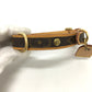 LOUIS VUITTON M58071 Monogram Collier Baxter MM Dog/Pet Collar, Monogram Canvas, Unisex, Brown