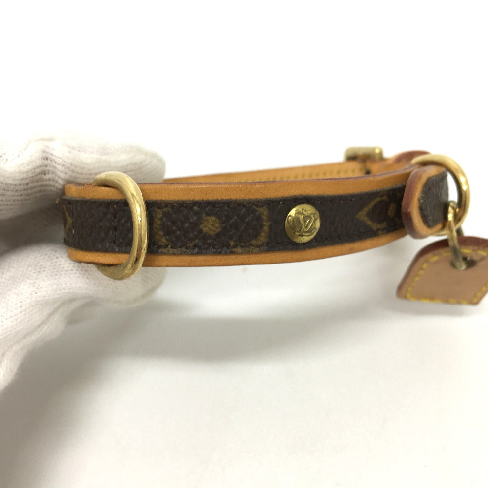 LOUIS VUITTON M58071 Monogram Collier Baxter MM Dog/Pet Collar, Monogram Canvas, Unisex, Brown
