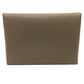 HERMES Calvi Duo Business Card Holder, Bifold Card Case, Chevre Mysore, Women's, Etoupe, Brown