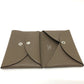 HERMES Calvi Duo Business Card Holder, Bifold Card Case, Chevre Mysore, Women's, Etoupe, Brown
