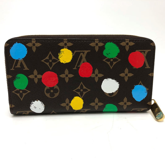 LOUIS VUITTON M81864 モノグラム ジッピーウォレット 草間彌生 長財布 モノグラムキャンバス レディース ブラウン
