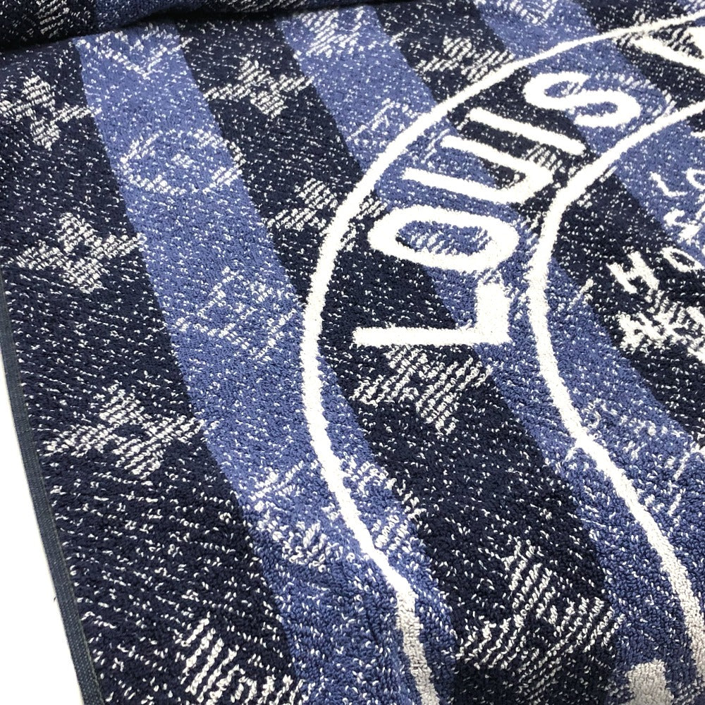 LOUIS VUITTON モノグラム TRUNKS＆BAGS ビーチタオル バスタオル タオル コットン ユニセックス ブルー