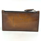 Berluti Caligraffiti Card Holder/Coin Case with Key Ring, Leather, Men's, Brown
