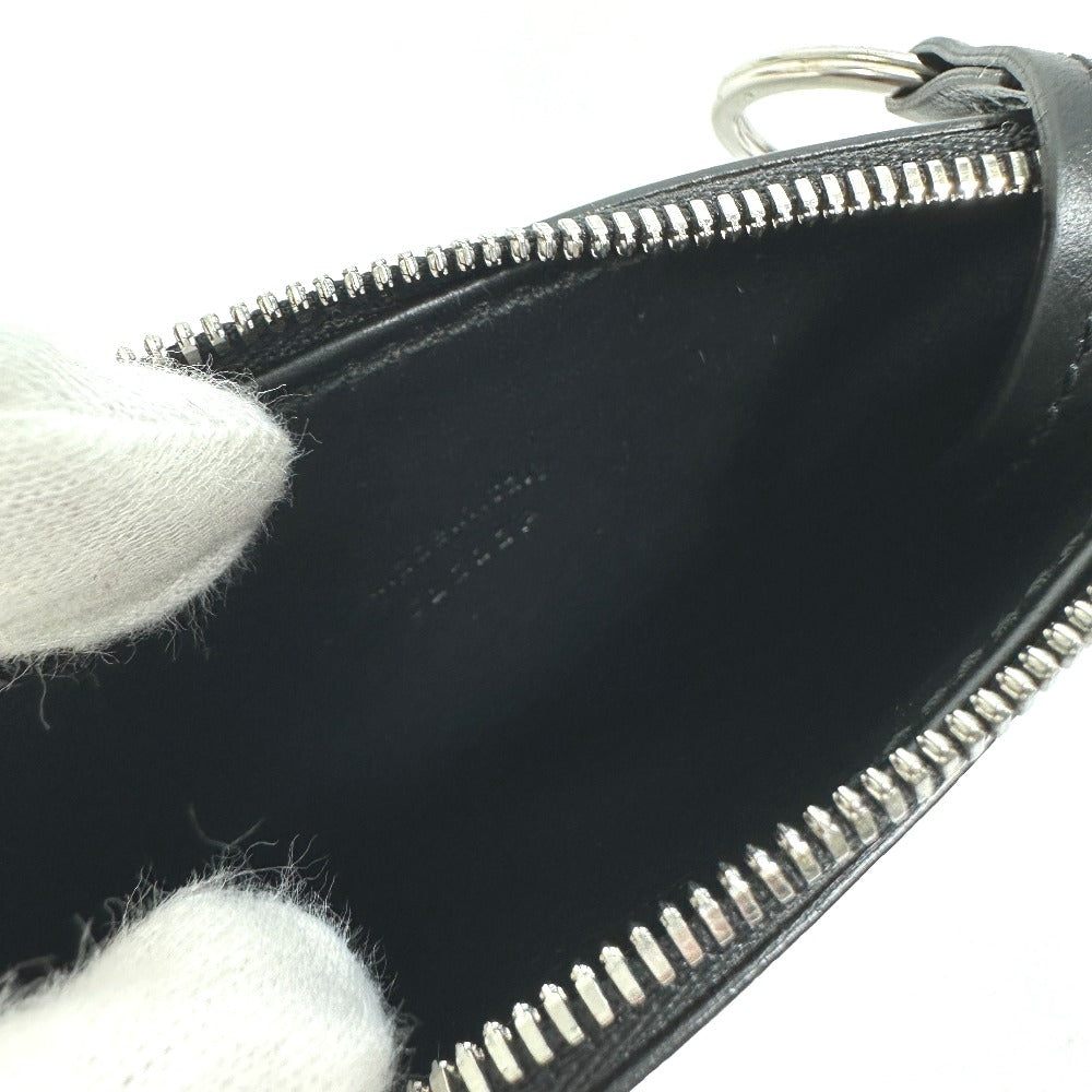 Berluti Caligraffiti Card Holder/Coin Case with Key Ring, Leather, Men's, Brown