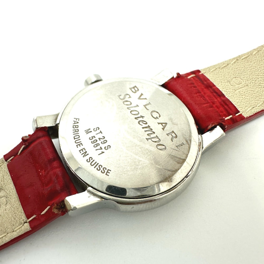 BVLGARI Solotempo Quartz Date Watch, Stainless Steel, Women's, Silver