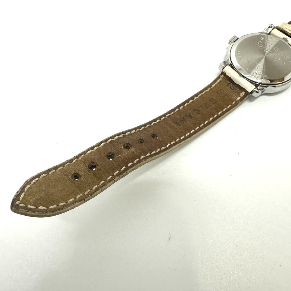 BVLGARI ST29S ソロテンポ クオーツ デイト 腕時計 SS レディース シルバー