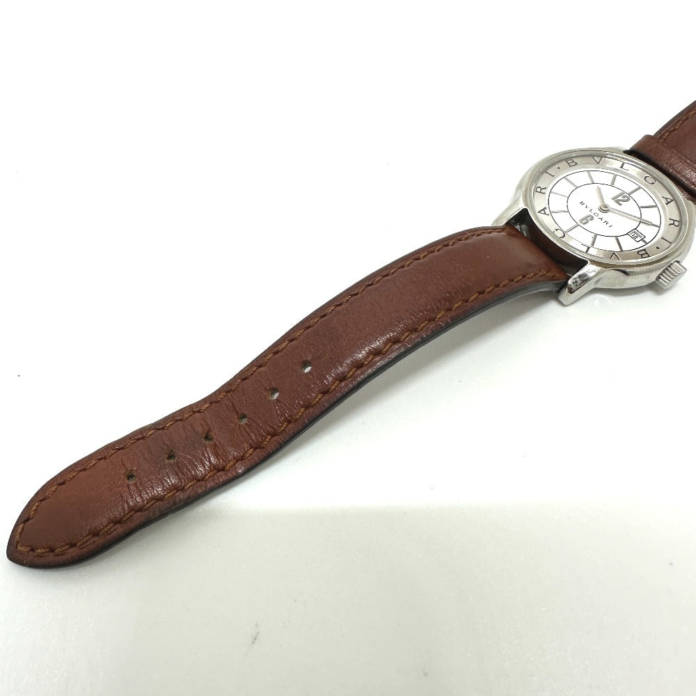 BVLGARI ST29S ソロテンポ クオーツ デイト 腕時計 SS レディース シルバー
