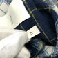 CELINE 2C555198O Checked Wool Loose Shirt, Men's Navy, Long Sleeve Wool Shirt