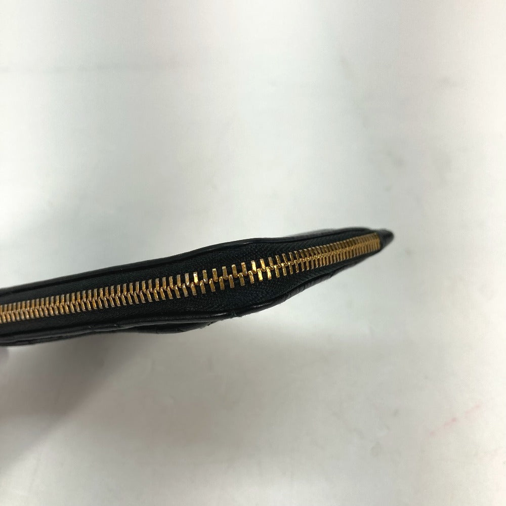 Dior S5131UWHC_M900 カロ カナージュ Dior Caro Cosmos ジップ カードホルダー L字ファスナー 小銭入れ ウォレット カードケース コインケース レザー レディース ブラック