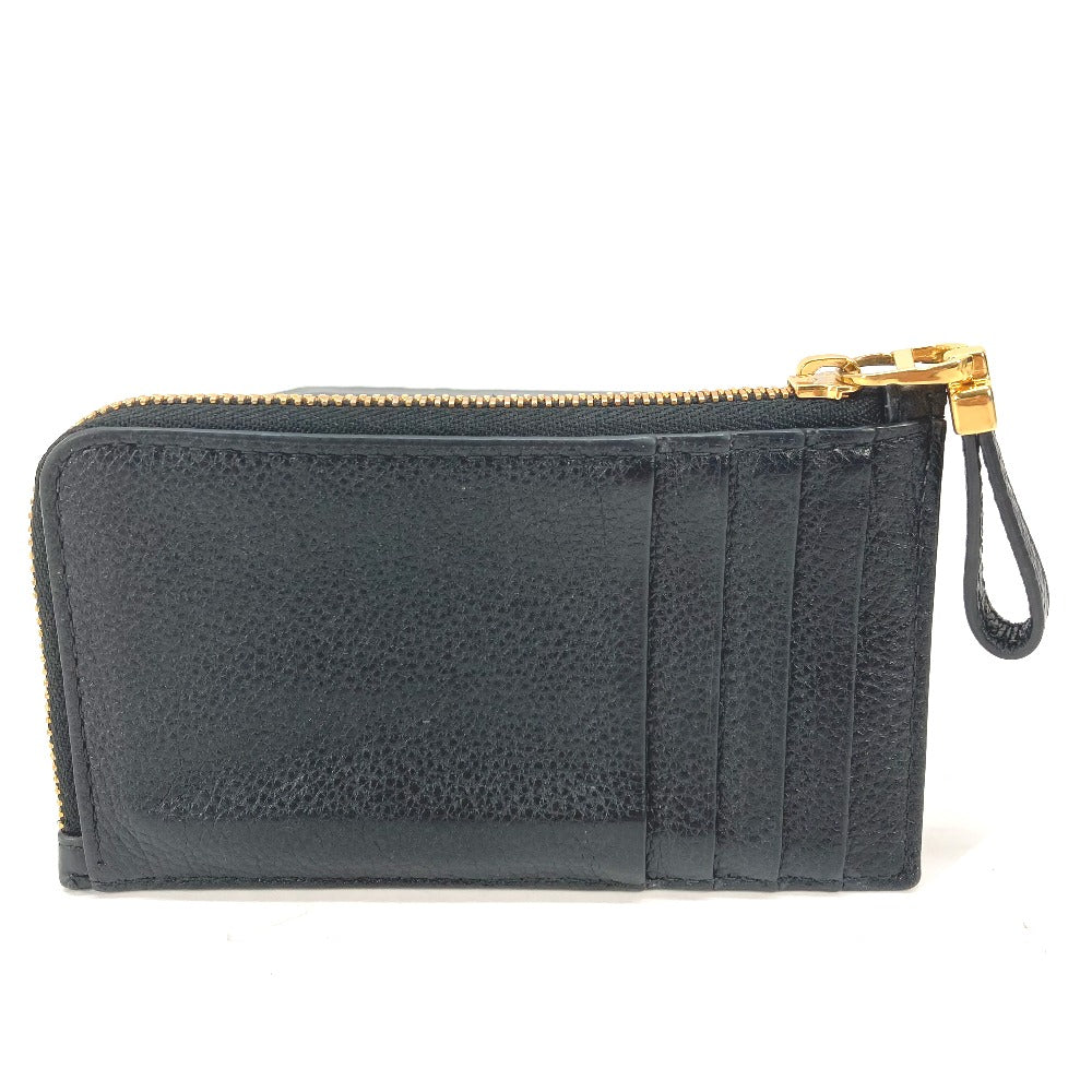 Dior S5131UWHC_M900 カロ カナージュ Dior Caro Cosmos ジップ カードホルダー L字ファスナー 小銭入れ ウォレット カードケース コインケース レザー レディース ブラック