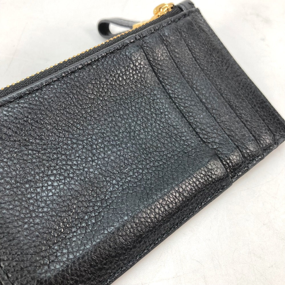 Dior S5131UWHC_M900 カロ カナージュ Dior Caro Cosmos ジップ カードホルダー L字ファスナー 小銭入れ ウォレット カードケース コインケース レザー レディース ブラック