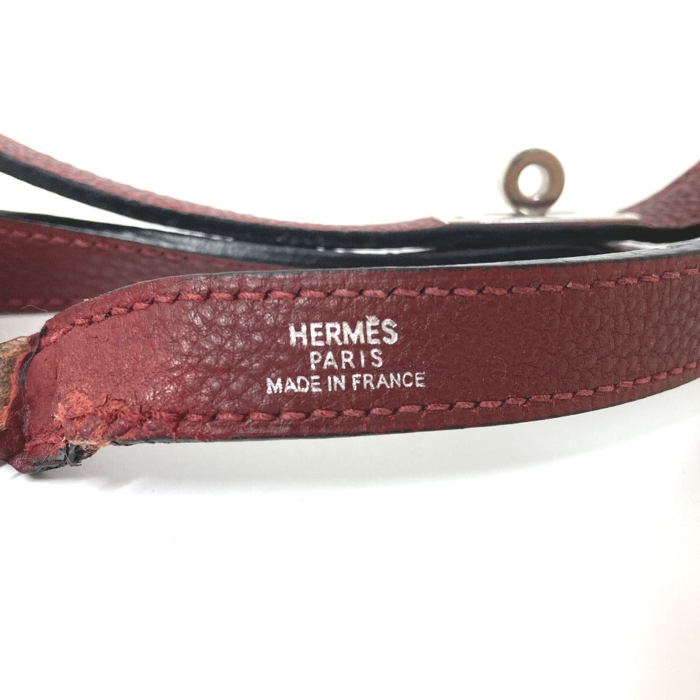 HERMES ケリー金具 ペット 犬 ドッグ リード レザー ユニセックス ワインレッド - brandshop-reference