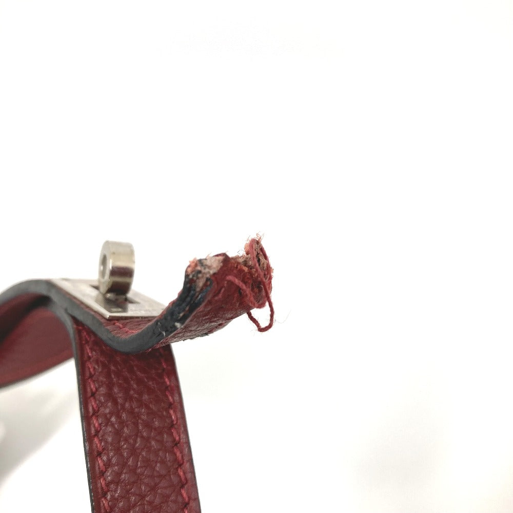 HERMES ケリー金具 ペット 犬 ドッグ リード レザー ユニセックス ワインレッド - brandshop-reference