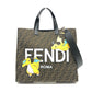 FENDI Zucca Pokemon Cairyu 2WAY Shoulder Bag Bag Shoulder Tote Bag Canvas/Leather Women's Brown