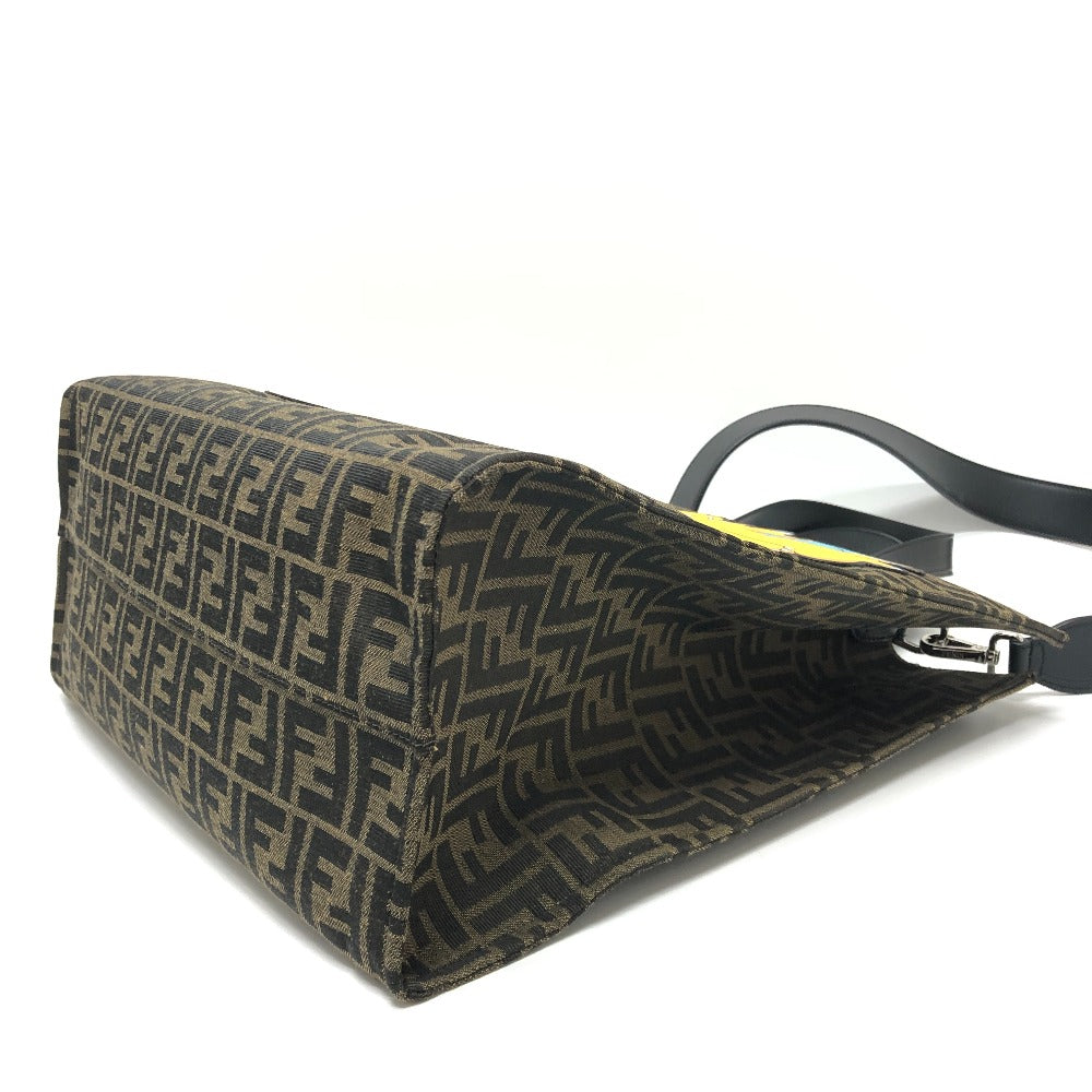 FENDI Zucca Pokemon Cairyu 2WAY Shoulder Bag Bag Shoulder Tote Bag Canvas/Leather Women's Brown