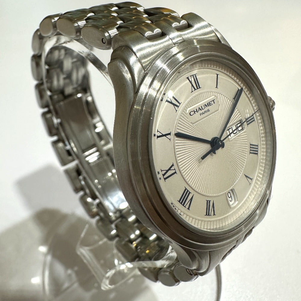 Chaumet 1A0017 アクィラ デイデイト クォーツ 時計 腕時計 ウォッチ 腕時計 SS メンズ シルバー - brandshop-reference