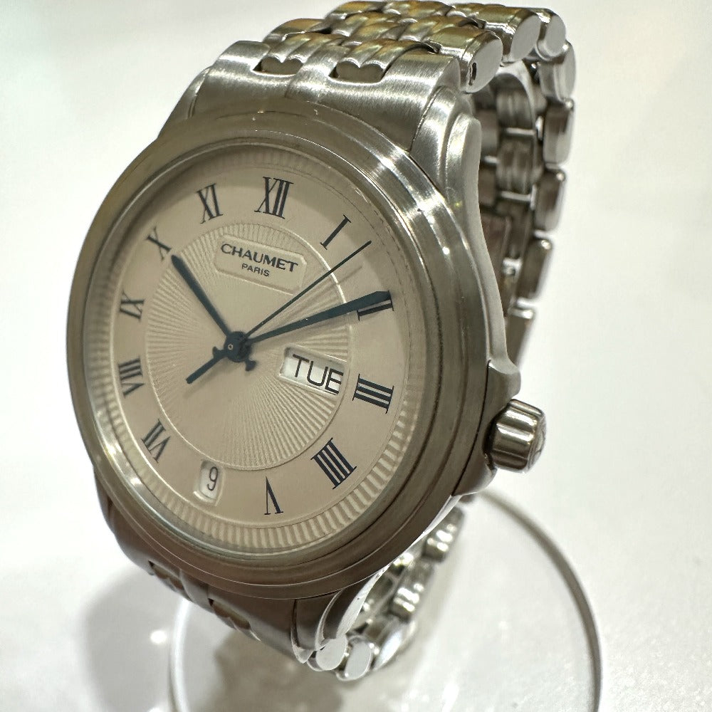 Chaumet 1A0017 アクィラ デイデイト クォーツ 時計 腕時計 ウォッチ 腕時計 SS メンズ シルバー - brandshop-reference