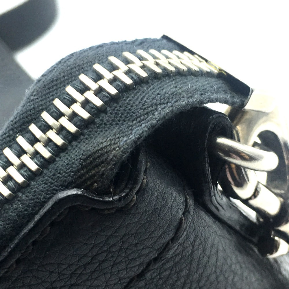 GUCCI 233329 All-Leather Business Bag with No Gusset, A4 Document Storage, Crossbody/Shoulder Bag, Men's, Gray/Dark Gray