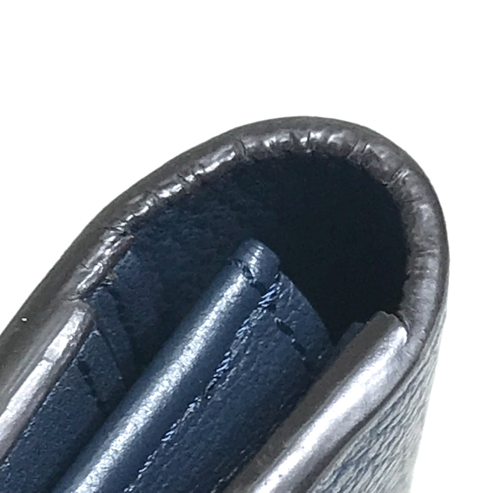 LOUIS VUITTON M58818 Portefeuille Brazza Bifold Long Wallet, Taurillon, Men's, Oceane, Navy