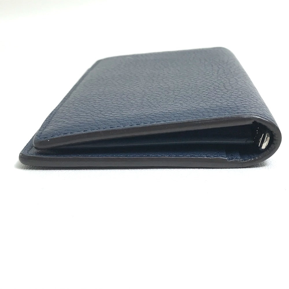 LOUIS VUITTON M58818 Portefeuille Brazza Bifold Long Wallet, Taurillon, Men's, Oceane, Navy