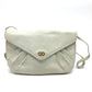 CELINE Macadam Hardware Vintage 2-Way Crossbody Shoulder Bag in White Leather