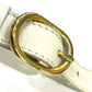 CELINE Macadam Hardware Vintage 2-Way Crossbody Shoulder Bag in White Leather