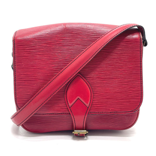 LOUIS VUITTON M52247 Epi Carte Ciel MM Bag Pochette Shoulder Bag in Epi Leather, Women's, Castilian Red