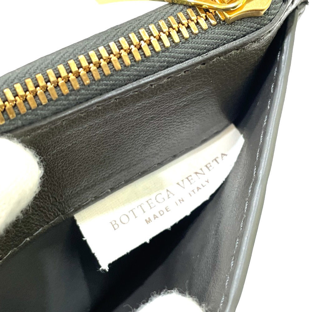 BOTTEGA VENETA イントレチャート キーポーチ 小銭入れ 小物 コインケース レザー ユニセックス カーキ系