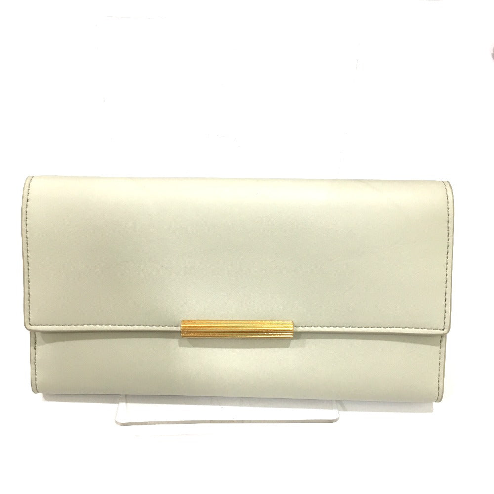BOTTEGA VENETA 578751 ロングウォレット 小物 三つ折り 長財布 レザー レディース プラスター オフホワイト