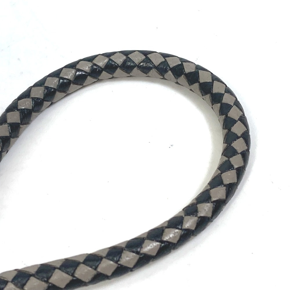 HERMES Jumbo Bracelet, Leather, Women's, Black/Gray