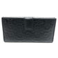 GUCCI 143389 Embossed All-Over Print Bifold Long Wallet Leather Women's Black
