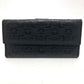 GUCCI 143389 Embossed All-Over Print Bifold Long Wallet Leather Women's Black